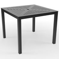 36" Square Coastal Commercial Dining Table with Slat Pattern Top by LC Furniture