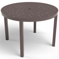 Coastal 42" Round Commercial Dining Table With Bubble Pattern Top by LC Furniture