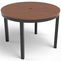 42" Round Commercial MGP Table Top with Coastal Dining Table Base by LC Furniture