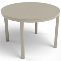 42" Round Commercial Solid Table Top with Coastal Dining Table Base by LC Furniture