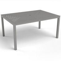 42" x 60" Rectangular Commercial Slat Pattern Top Coastal Dining Table Base by LC Furniture