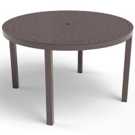 48" Round Commercial Bubble Table Top with Coastal Dining Table Base by LC Furniture