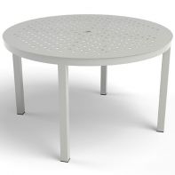 48" Round Commercial Cube Table Top with Coastal Dining Table Base by LC Furniture