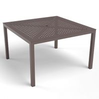 48" Square Commercial Coastal Dining Table Base with Cube Pattern Top by LC Furniture