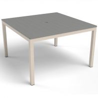 48" Square Commercial Coastal Dining Table with MGP Pattern Top by LC Furniture