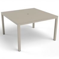 48" Square Coastal Dining Table with Solid Pattern Top