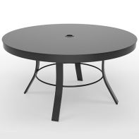 36" Round Commercial Solid Aluminum Top with Universal Coffee Table Frame by LC Furniture
