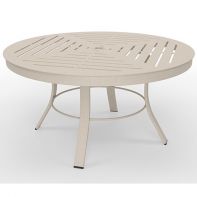 36" Round Commercial Universal Coffee Table with Slat Pattern Top by LC Furniture