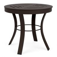 20" Round Commercial Slat Pattern Table Top with Universal Side Table Base by LC Furniture