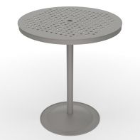36" Round Premium Commercial Table - Cubed Pattern Top with Bistro Bar Table Frame by LC Furniture