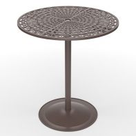 36" Round Commercial Woven Pattern Top With Bistro Bar Table Base by LC Furniture