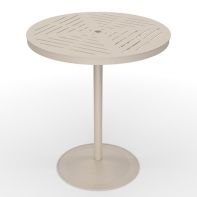 36" Round Commercial Slat Pattern Top With Bistro Bar Table Base by LC Furniture