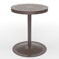 24" Round Bistro Pub Table with Cube Pattern Top