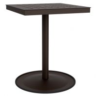 24" Square Commercial Cube Pattern Top with Bistro Dining Table Base by LC Furniture