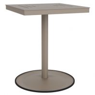 24" Square Commercial Slat Pattern Top with Bistro Dining Table Base by LC Furniture