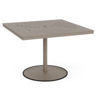 42" Square Commercial Slat Pattern Top with Bistro Dining Table Base by LC Furniture