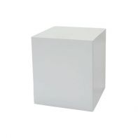 16" Square Commercial Side Table with Solid Sides by LC Furniture constructed from 1/8-inch rolled aluminum with solid side panels built for an outdoor commercial setting
