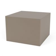 The 24" Square Commercial Side Table with Solid Sides by LC Furniture constructed from heavy-duty 1/8-inch rolled aluminum with enclosed sides and a weather-resistant finish for a commercial setting.