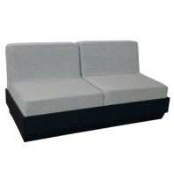 Elevate Deep Seating Sofa by LC Furniture featuring a weather-resistant Marine Grade Polymer frame and plush outdoor cushions for a professional commercial setting.