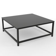 34" Square Commercial Santa Barbara Coffee Table With Solid Pattern Top by LC Furniture