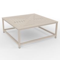 34" Square Commercial Santa Barbara Slat Top Coffee Table by LC Furniture