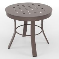 20" Round Commercial Cubed Pattern Top with Universal Side Table Frame by LC Furniture