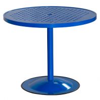 36" Round Premium Commercial Table - Cubed Pattern Top with Bistro Dining Table Frame by LC Furniture