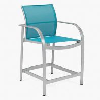 Scandia Relaxed Sling Commercial Balcony Height Stool by Texacraft
