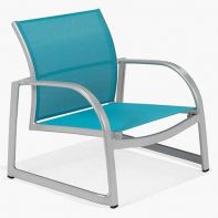 Scandia Relaxed Sling Commercial Sled Base Nesting Sand Chair by Texacraft