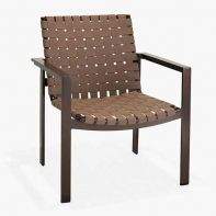 Meza Suncloth Weave Commercial Dining Chair With Arms by Texacraft