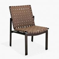 Meza Nesting Suncloth Weave Dining Chair Armless by Texacraft