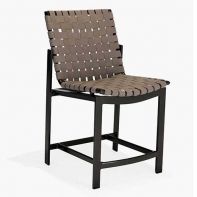 Meza Armless Suncloth Weave Balcony Height Stool by Texacraft