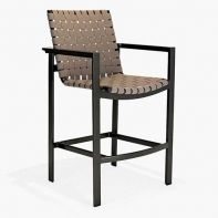 Meza Suncloth Weave Bar Stool with Arms by Texacraft