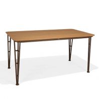 Fountainhead 40" x 73" Rectangular Commercial Balcony Table