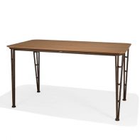Fountainhead 40"x 73" Rectangular Commercial Bar Table with umbrella hole