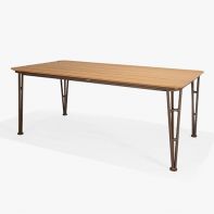 Fountainhead 40" x 73" Rectangular Commercial Dining Table with umbrella hole