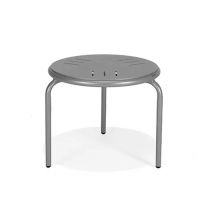 Surf Suncloth Weave 18" Occasional Table with stamped aluminum top