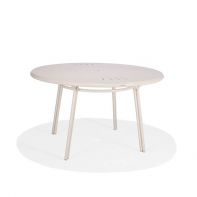 Surf 48" Round Commercial Dining Table with Stamped Aluminum Top