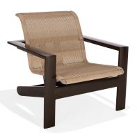 Commercial Oyster Weave Coeur d'Alene Mid-Height Adirondack Chair 