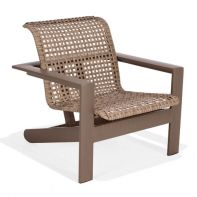 Commercial Beachwood Weave Woven Mid-Height Adirondack Chair