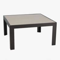 Meza Commercial 36" Square Cocktail Table with HDPE Plank Top No Hole by Texacraft