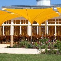 16.5'x16.5' Square Tulip Commercial Umbrella