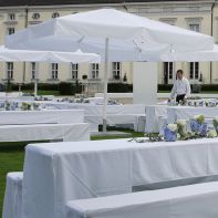 16.5'x16.5' Square Telescope Commercial Umbrella