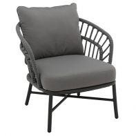 Loop Aluminum Commercial Patio Barstool With Weather Resistant Soft Strap