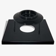 Commercial 32 Gallon Square Lid with Ash Urn - Powder Coat Finish