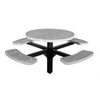 46" Round Commercial In-ground Picnic Table by LC Furniture