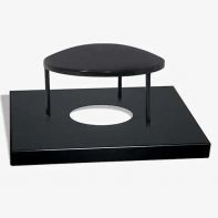 Commercial 32 Gallon Square Lid with Rain Bonnet - Powder Coat Finish