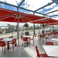 Nova Giant 13 ft. Square Commercial Grade Market Umbrella with Mount