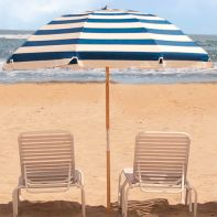 7.5' Emerald Coast Wood Beach Umbrella