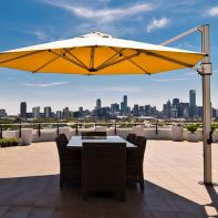 Eclipse 13 ft. Offset Commercial Grade Rotating Umbrella
